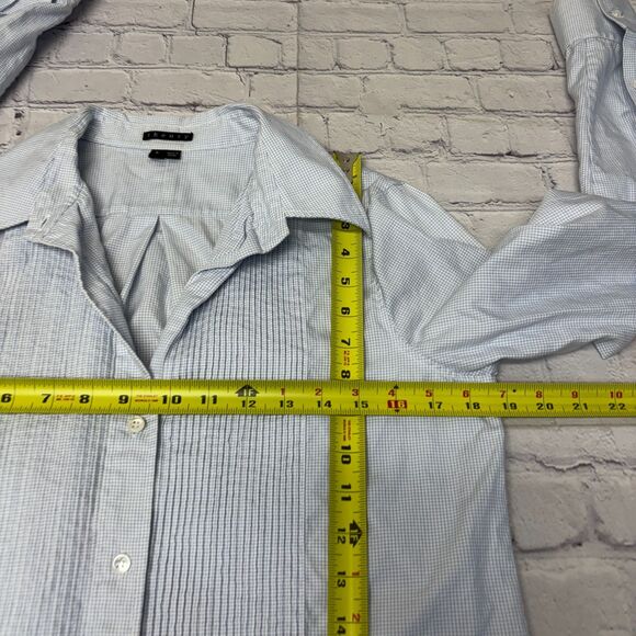 Theory Women Long Sleeve Jennie Button Shirt Top Blouse Size Large C064 -18 - Picture 3 of 16